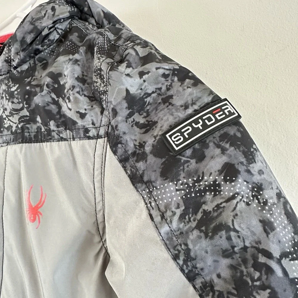 Toddler Boys 4T Spyder Insulated‎ Winter Ski Coat Gray Black Red
